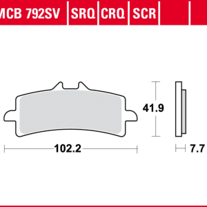 Remblokset Brembo M50 Remklauw SMR / FS450 TRW Carbon Ceramic Racing