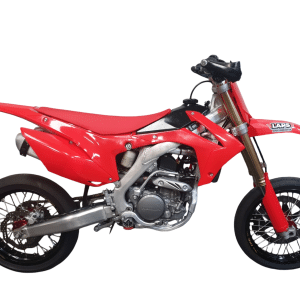 Honda CRF 250 Supermoto 2017 op Moto3 wielen.